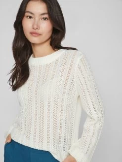 Vila Basic Truien Trui CHOI Dames Wit -Vila 6f06fb72a4767f9d8707118996ef1f96