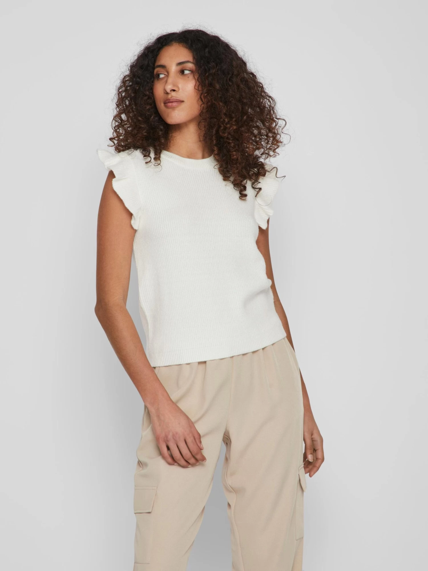 Vila Fijngebreide Truien Trui Ril Dames Offwhite 5 Vila Fijngebreide Truien Trui Ril Dames Offwhite - Afbeelding 3