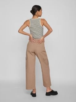 Vila Straight Regular Cargojeans Tilo Dames Lichtbruin -Vila 717e088bfc2ead73dbfd4daca4e56853