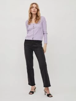 Vila Vesten Gebreid Vest Popsa Dames Pastellila -Vila 72aed6244e41965c3ce12b3a09d28329