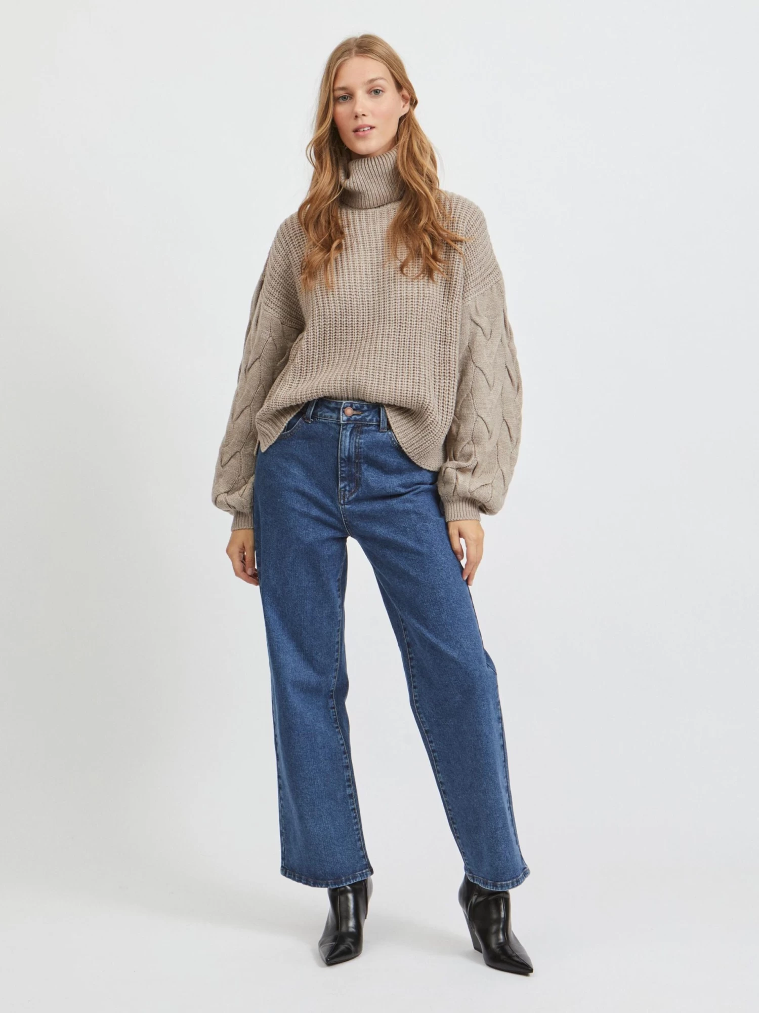 Vila Coltruien Trui Oa Dames Donkerbeige 6 Vila Coltruien Trui Oa Dames Donkerbeige - Afbeelding 4