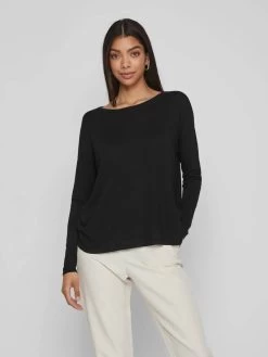 Vila Basic Truien Trui Abella Dames Zwart -Vila 72da4aa624f3ef8a16b4eec7f8c1f7cf
