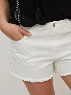 Vila Denim Shorts Regular Jeans Festia Dames Wit -Vila 73239d3210d057de2bde18d300831918