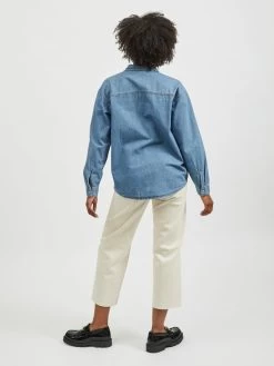 Vila Spijkerblouses Blouse Ninas Dames Blauw -Vila 732ed0c4b5cf8304b7c6b44c22e06979