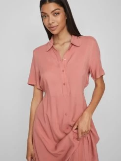 Vila Blousejurken Blousejurk Dames Rood 14 Vila Blousejurken Blousejurk Dames Rood -Vila 73453b4a557226dc4e6da45431233f63