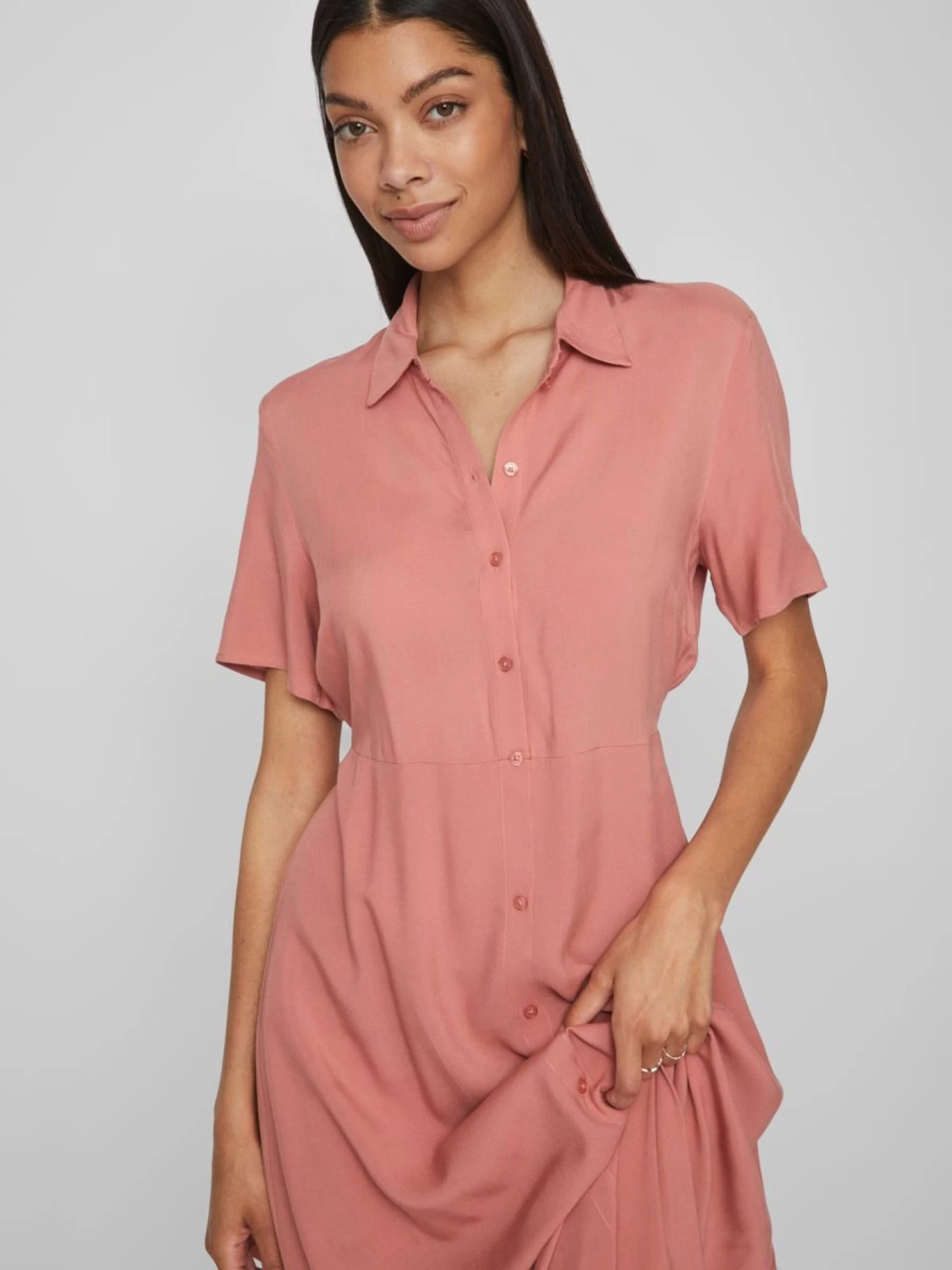 Vila Blousejurken Blousejurk Dames Rood 8 Vila Blousejurken Blousejurk Dames Rood - Afbeelding 6