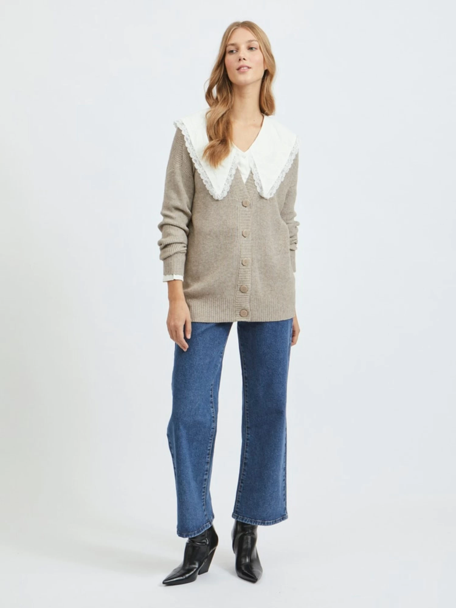 Vila Vesten Gebreid Vest Viril Dames Beige 6 Vila Vesten Gebreid Vest Viril Dames Beige - Afbeelding 4