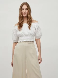 Vila Blouses Met Korte Mouw Blouse Imina Dames Wit -Vila 73e7fa3c0b70c4b7be656d1fc413cfa0