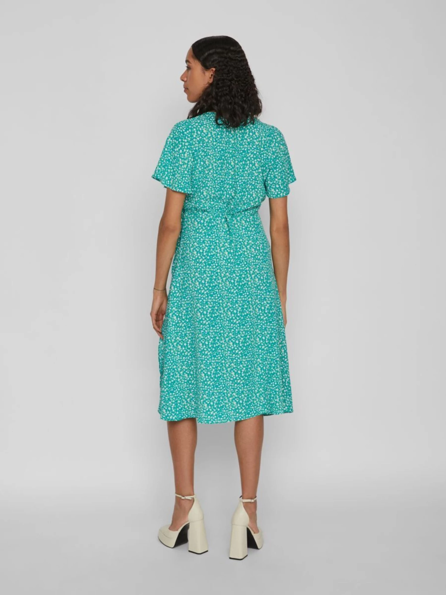 Vila Midi Jurken Jurk Dames Groen / Jade Groen 7 Vila Midi Jurken Jurk Dames Groen / Jade Groen - Afbeelding 5