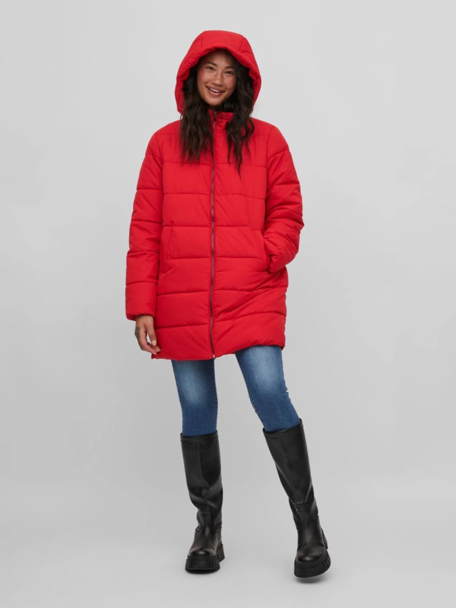 Vila Wintermantels Wintermantel Dames Rood 5 Vila Wintermantels Wintermantel Dames Rood - Afbeelding 3