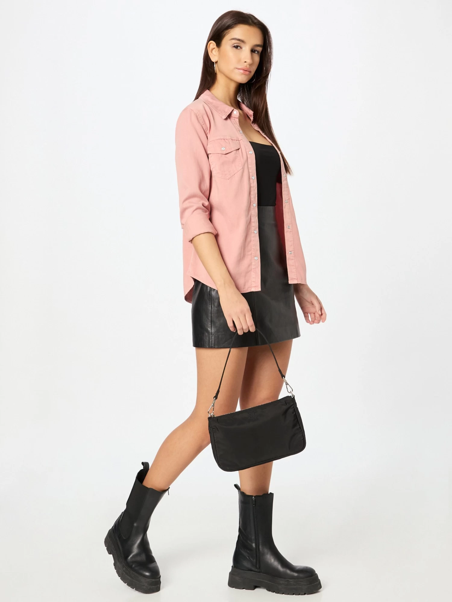 Vila Spijkerblouses Blouse Vibista Dames Rosa 6 Vila Spijkerblouses Blouse Vibista Dames Rosa - Afbeelding 4