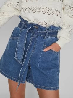 Vila Jeans Loosefit Bandplooi Jeans Fo Dames Blauw -Vila 766087ca863686befd2d0b9602f8c98c