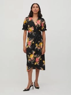 Vila Midi Jurken Jurk Graf Dames Zwart -Vila 7770294eef8e44cd4b70849cf0cd9290