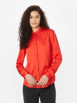 Vila Overhemden Blouse Dames Rood -Vila 77b1a8bdc5fdeb4ea7d258ed91685e85