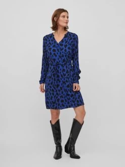 Vila Mini Jurken Jurk Dames Blauw -Vila 784ddac4ba5a391f5aa5ffa000bb437d