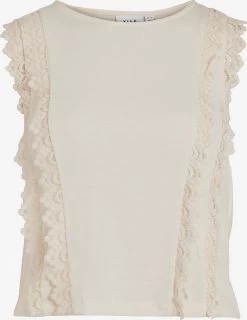 Vila Blouse Tops Blouse Dames Lichtbeige