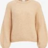 Vila Fijngebreide Truien Trui Jamina Dames Lichtbruin -Vila 7879c35d965742a85fbe98c202c82c1f