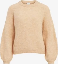 Vila Fijngebreide Truien Trui Jamina Dames Lichtbruin