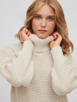 Vila Coltruien Trui Dames Natuurwit -Vila 78f72185b5c4bf948699ba811e8161d6