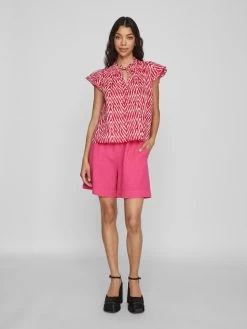 Vila Blouses Met Korte Mouw Blouse Leda Kira Dames Cranberry 11 Vila Blouses Met Korte Mouw Blouse Leda Kira Dames Cranberry -Vila 7cf06195027d5a8b8f4caba420e3055f