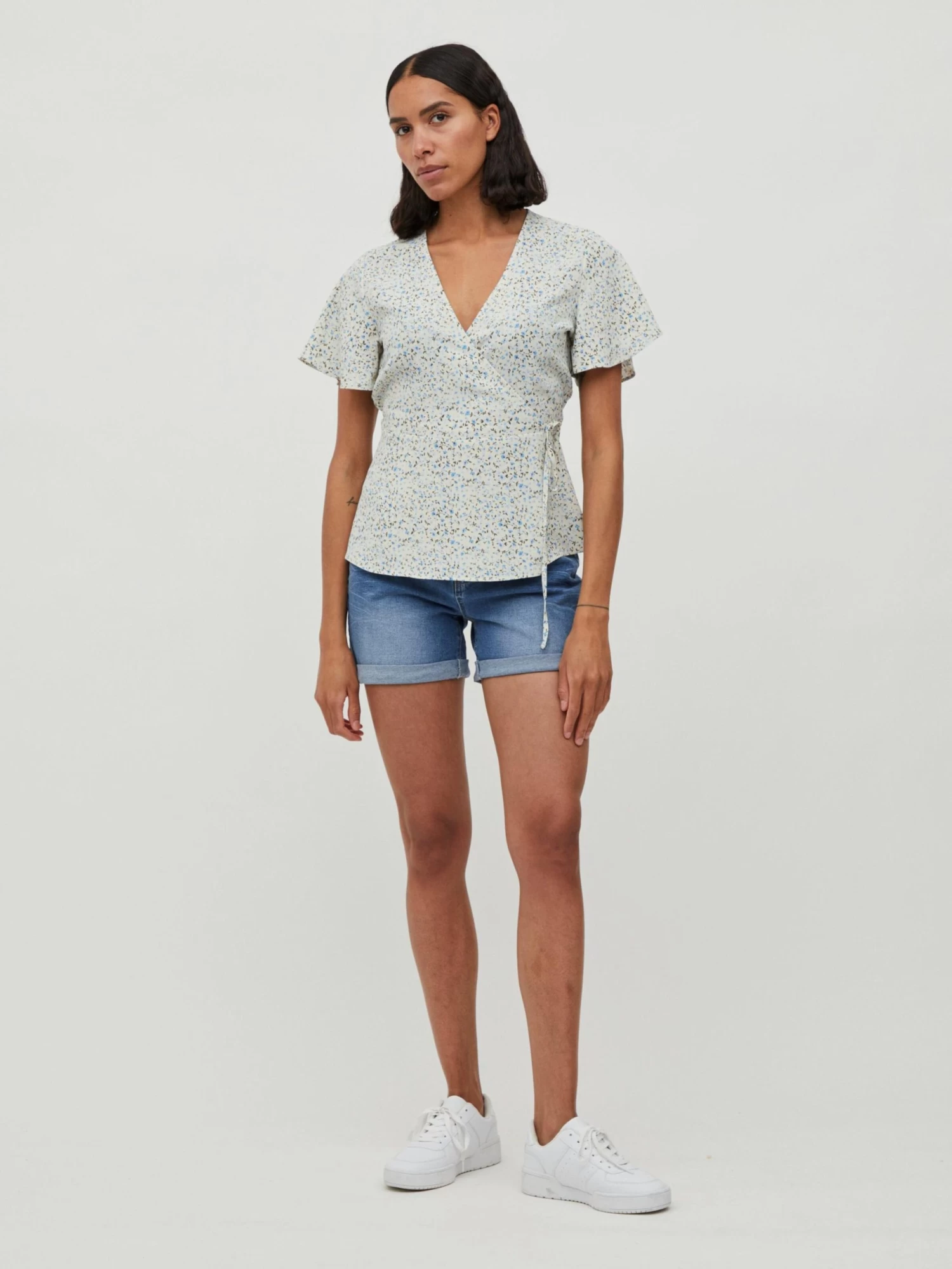 Vila Blouses Met Korte Mouw Blouse LOVIE Dames Lichtgrijs 5 Vila Blouses Met Korte Mouw Blouse LOVIE Dames Lichtgrijs - Afbeelding 3