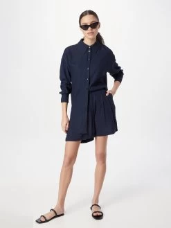 Lange Blouses Blouse FIONA Dames Navy -Vila 7d156873f31015f438ea6ab8443ae231