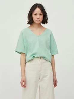 Vila T-shirts Shirt Dames Groen -Vila 7e098b6d4b766b362b1cc91f2b0f56f9