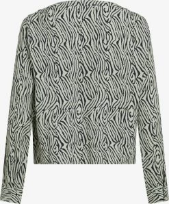 Vila Longsleeves Shirt Dames Lichtgrijs / Zwart -Vila 7ec858cb29241f1c5d55a6048a810337