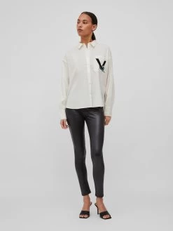 Vila Leren Broeken Skinny Leggings Hidy Dames Zwart -Vila 7f4d7b6196e14284bbf9df8c15c88ac9