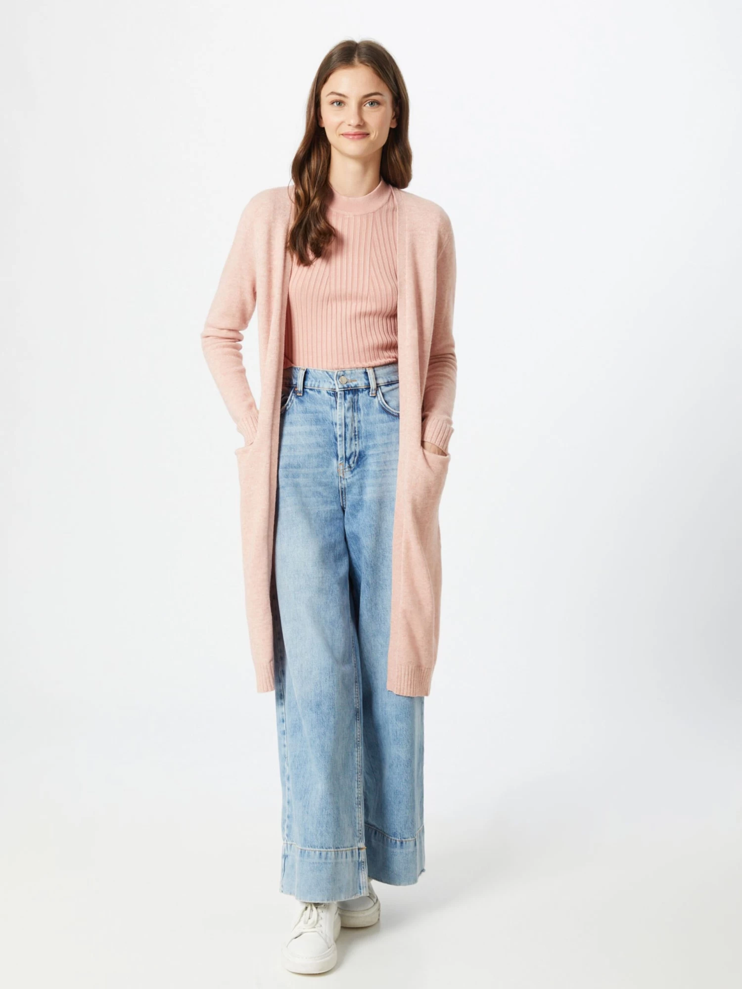 Vila Vesten Gebreid Vest Dames Pastelroze 5 Vila Vesten Gebreid Vest Dames Pastelroze - Afbeelding 3