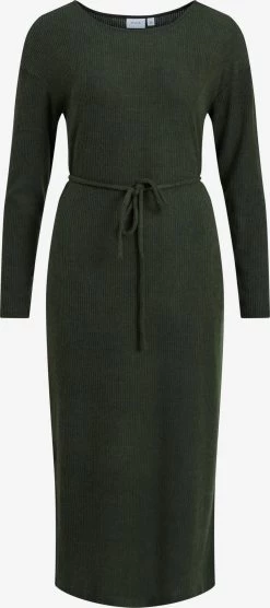 Vila Gebreide Jurken Gebreide Jurk Award Dames Donkergroen