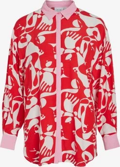 Vila Overhemden Blouse Kikki Dames Rood