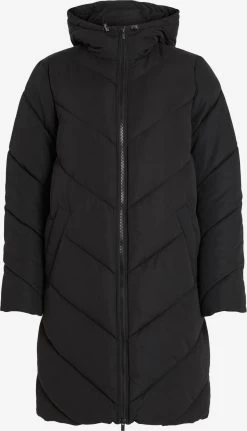 Vila Wintermantels Wintermantel Rust Dames Zwart