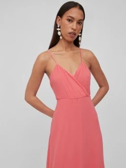 Vila Maxi Jurken Jurk Ura Dames Koraal -Vila 807b3b2944a0b8ca281a89f83615ca12