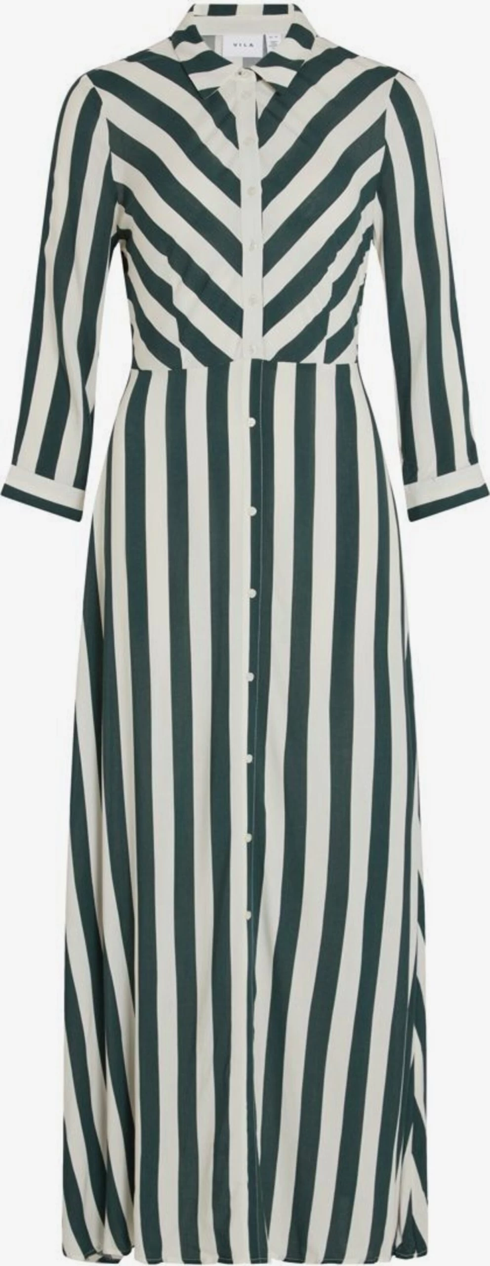 Vila Maxi Jurken Jurk Dames Donkergroen / Wit 3 Vila Maxi Jurken Jurk Dames Donkergroen / Wit
