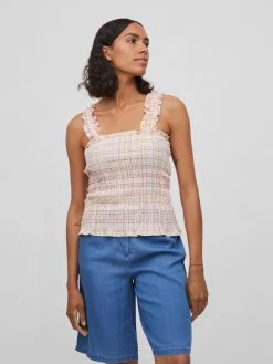 Vila Tanktops Top Conelia Dames Wit -Vila 81611af14e75a1892e693790bc9490d8