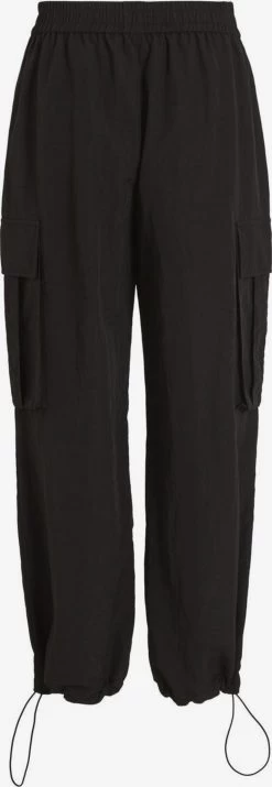 Vila Pantalons Tapered Broek POCKY Dames Zwart