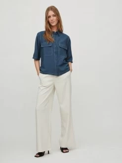 Vila Overhemden Blouse Dames Donkerblauw 13 Vila Overhemden Blouse Dames Donkerblauw -Vila 81f079bb807e970deee715eba67075db