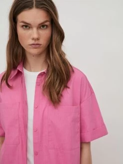 Vila Lange Blouses Blouse Dames Pink -Vila 82296e0b22f1da80975d4796e198afed