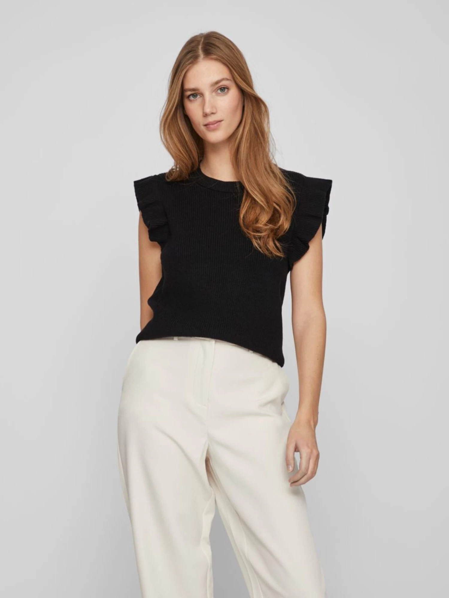 Vila Fijngebreide Truien Trui RIL Dames Zwart 5 Vila Fijngebreide Truien Trui RIL Dames Zwart - Afbeelding 3