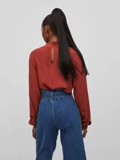 Vila Kanten Blouses Blouse Suvita Dames Rood -Vila 849b4b7af4f5cc696f1204c158adffe1