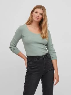 Vila Basic Truien Trui Dames Mintgroen -Vila 868eb4de7e39c883a53752554799a061