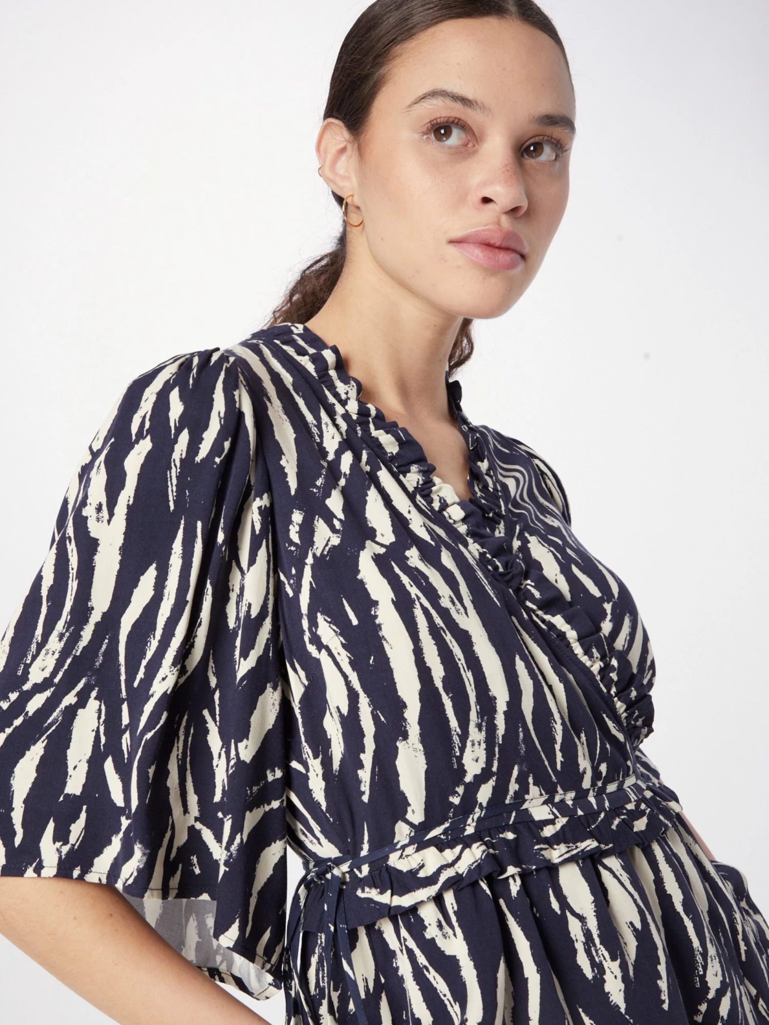 Blouses Met Korte Mouw Blouse Kyra Dames Beige 4 Blouses Met Korte Mouw Blouse Kyra Dames Beige - Afbeelding 2