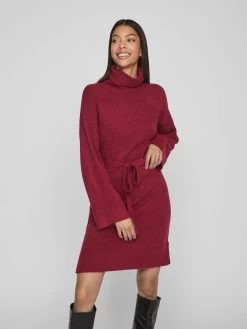 Vila Gebreide Jurken Gebreide Jurk Dames Rood Gemêleerd 10 Vila Gebreide Jurken Gebreide Jurk Dames Rood Gemêleerd -Vila 882ff00004778339d1bb9e5fcf2056bb