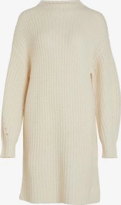 Vila Gebreide Jurken Gebreide Jurk Suba Dames Natuurwit