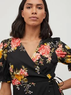 Vila Midi Jurken Jurk Graf Dames Zwart -Vila 88f90f79c0c2db0fe76b891f6b2137a2