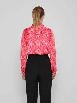 Vila Overhemden Blouse Dames Rood -Vila 896725af9a04776f58cb2aa3b69d7b85