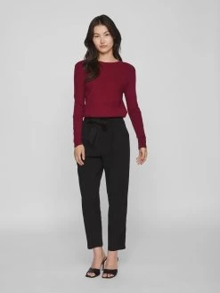Vila Basic Truien Trui Comfy Dames Wijnrood -Vila 8aa50272ce3c816da4a3be97d8fcd5b4