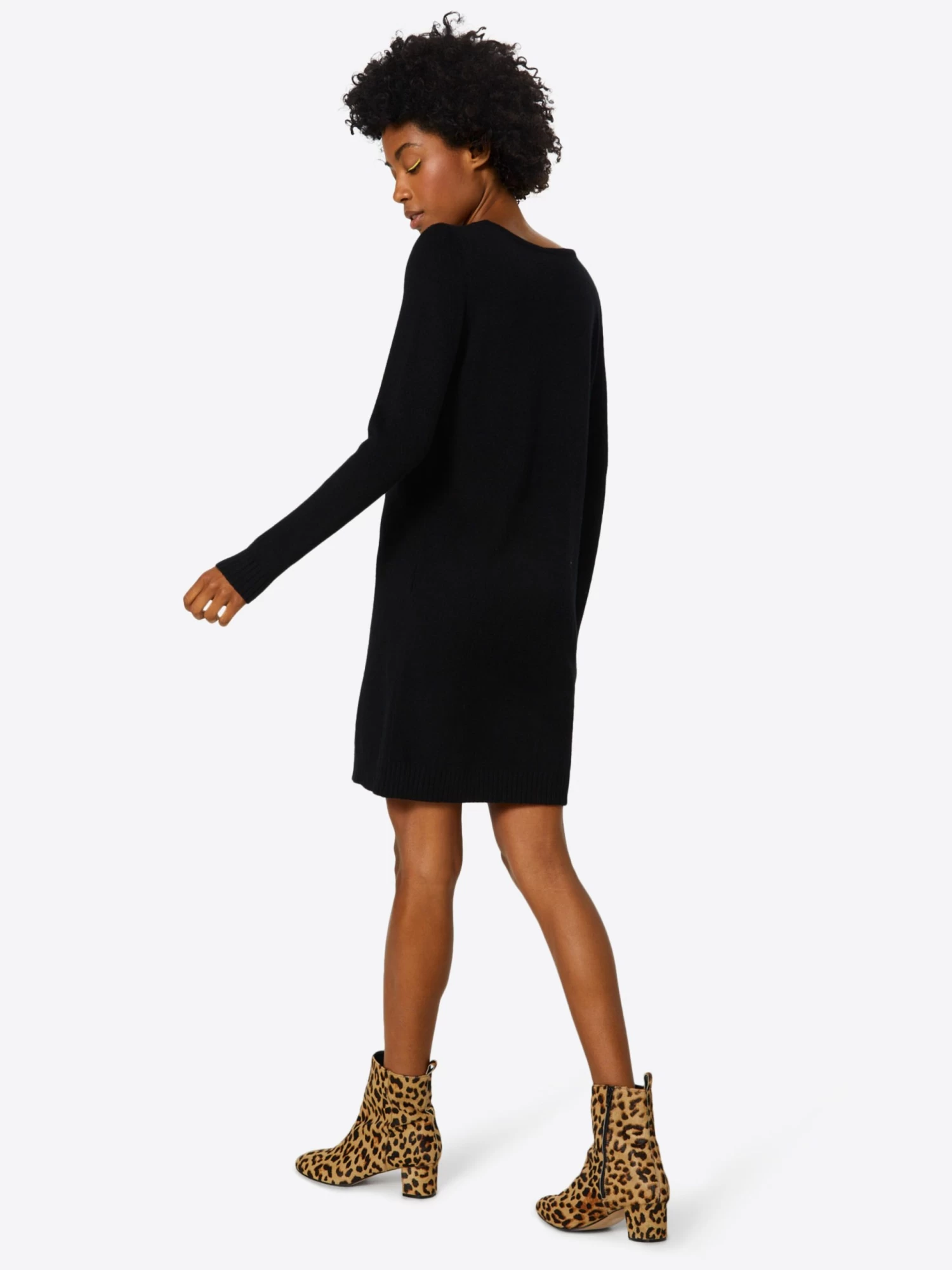 Vila Gebreide Jurken Gebreide Jurk Ril Dames Zwart 5 Vila Gebreide Jurken Gebreide Jurk Ril Dames Zwart - Afbeelding 3