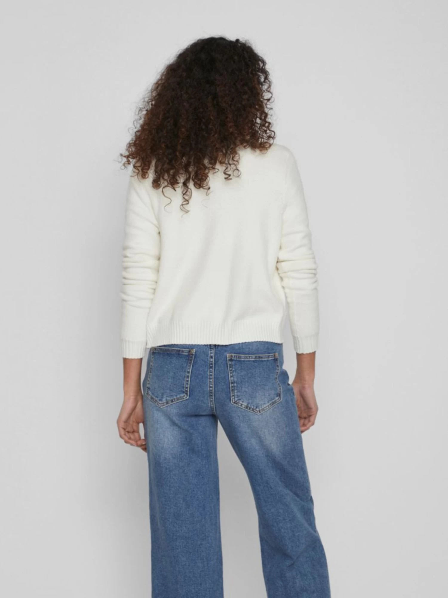 Vila Vesten Gebreid Vest Ril Dames Natuurwit 6 Vila Vesten Gebreid Vest Ril Dames Natuurwit - Afbeelding 4